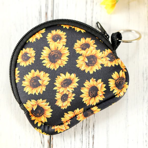 Yellow Neoprene Gift Card Keychain Pouch - Picture 10 of 10
